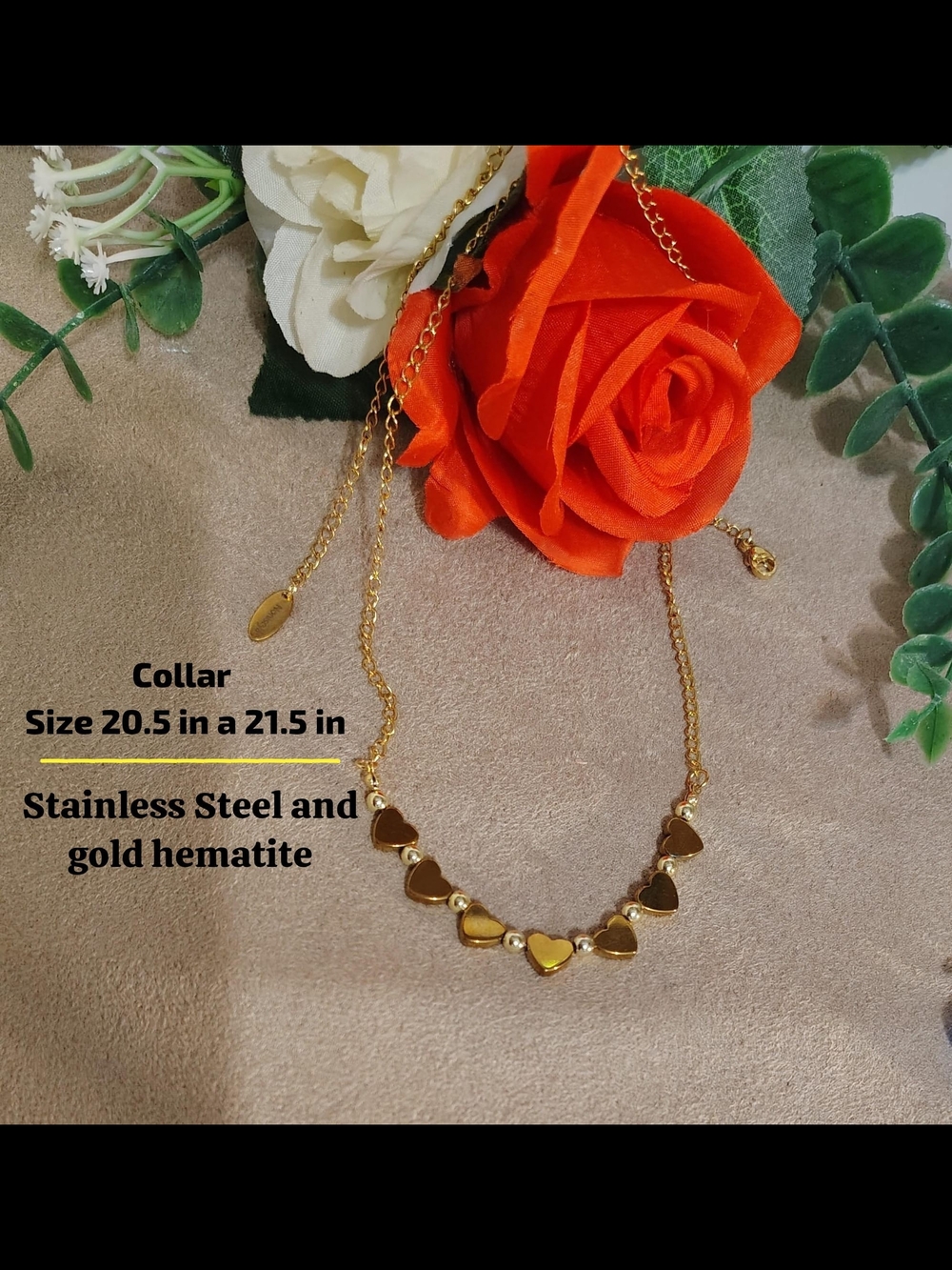 Gold Heart Link Necklace - Women Jewelry